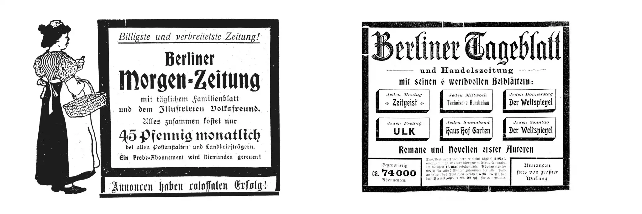 Annoncen Berliner Zeitung 1906