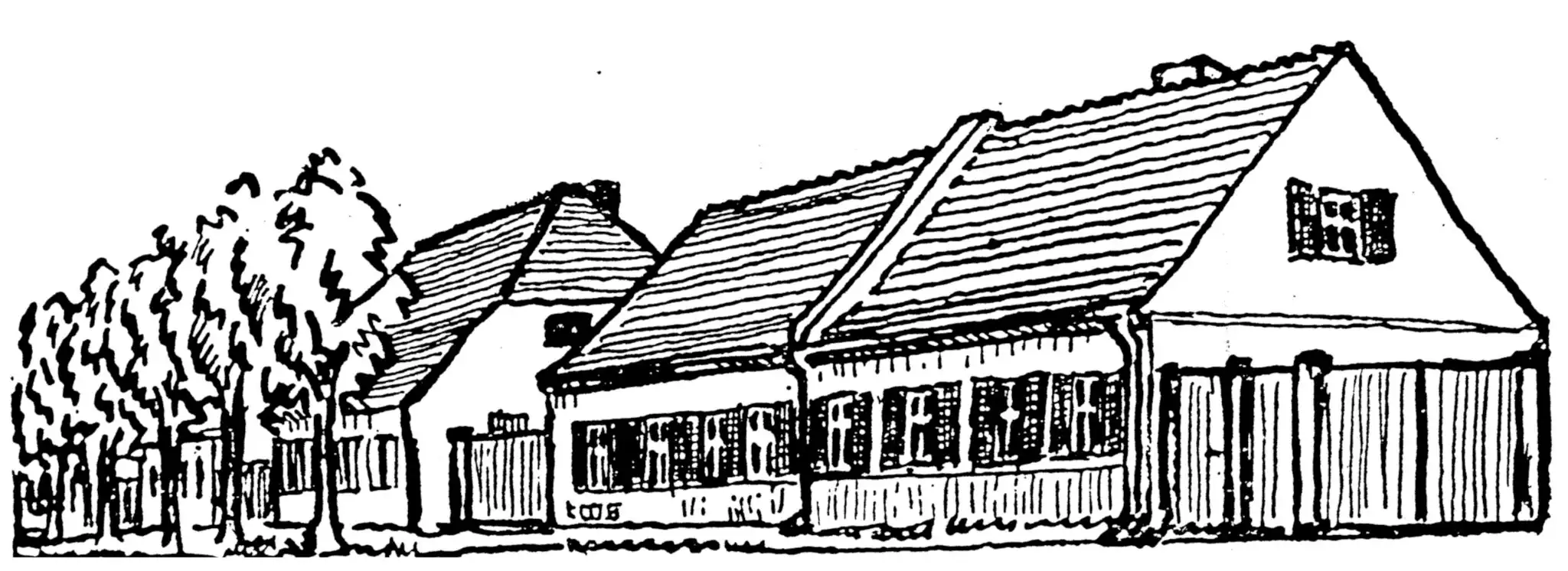  Kolonistenhäuser an der Mühlenstraße in Nowawes, 1937