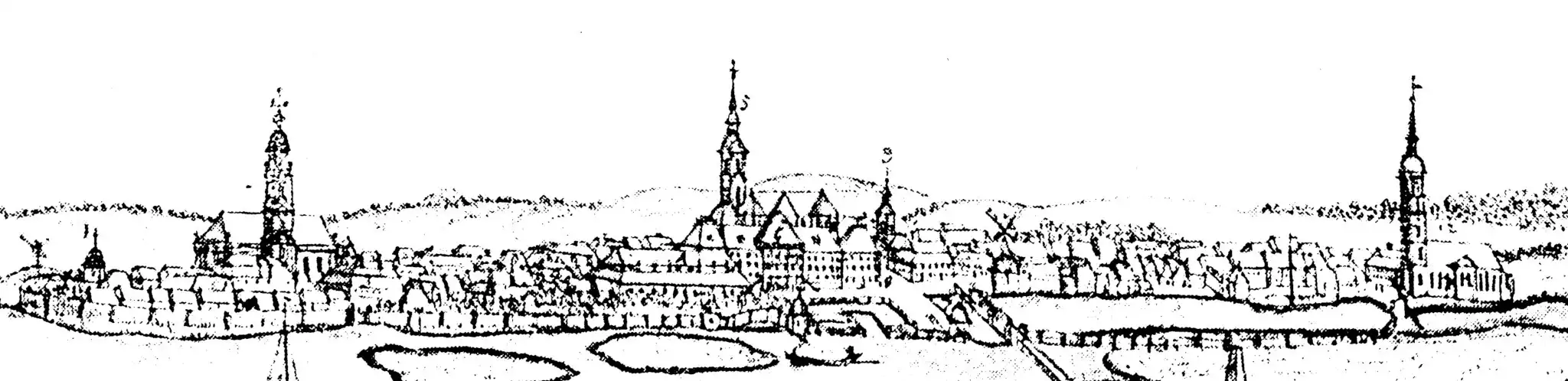 »Drei-Kirchen-Blick« vom Brauhausberg in Potsdam, um 1740