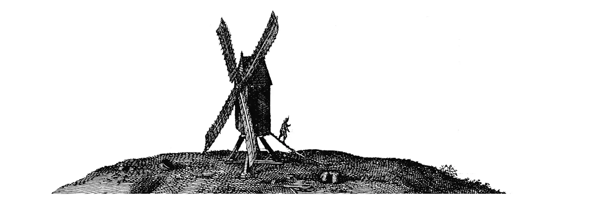 Mittelalterliche Windmühle, 1652
