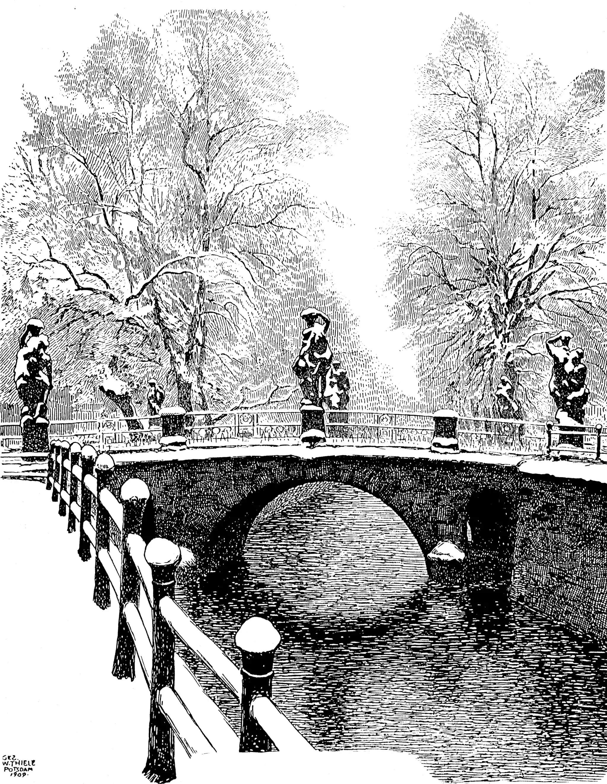 Breite Brücke über den Stadtkanal in Potsdam 1909